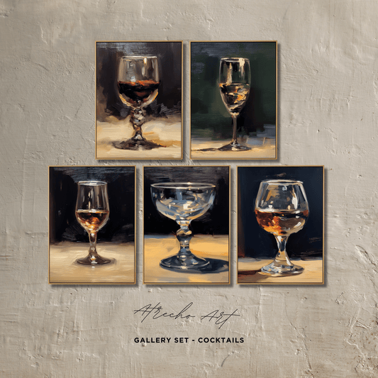 SET OF FIVE Prints | P501 | Cocktails