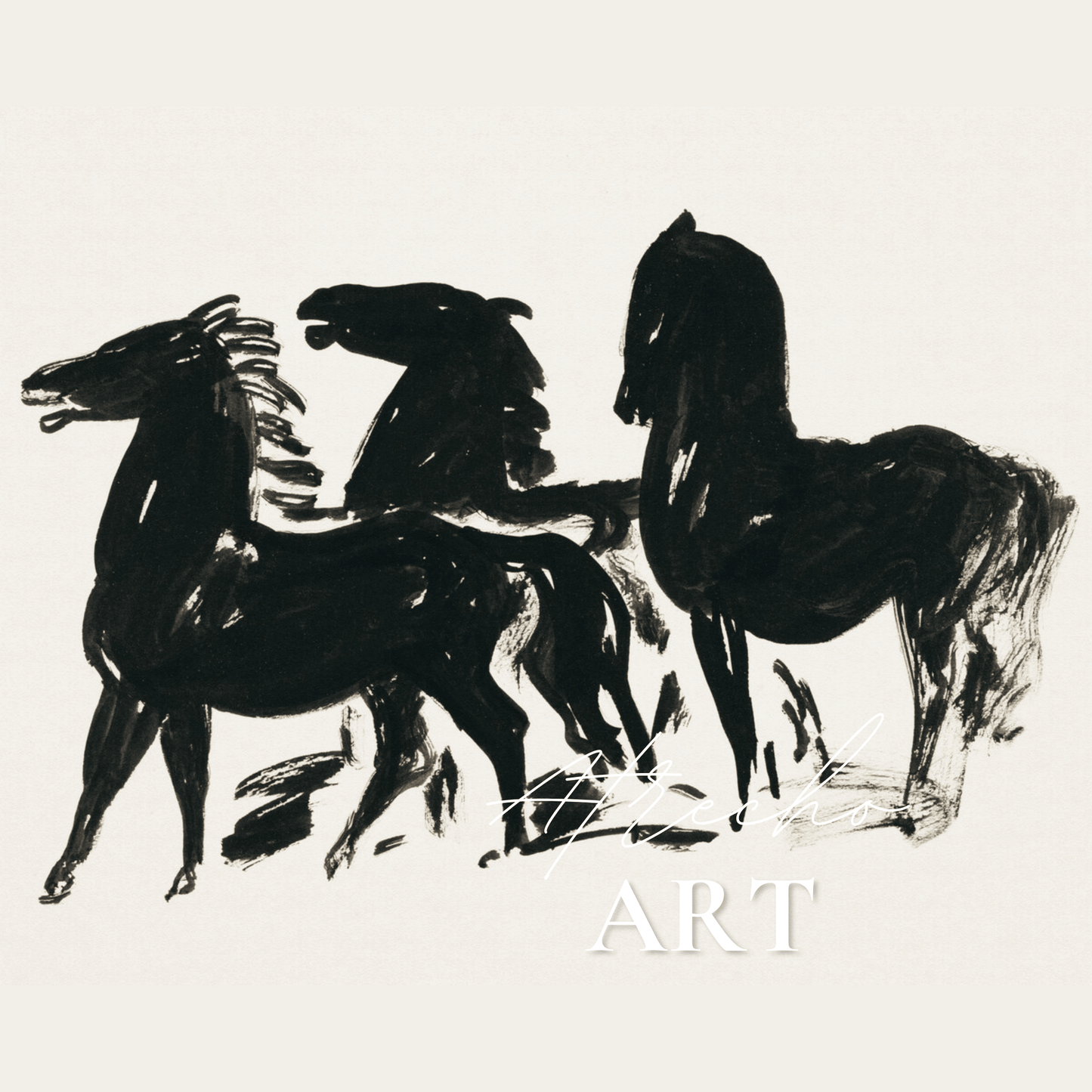 ABSTRACT HORSES | Printed Artwork | AB09