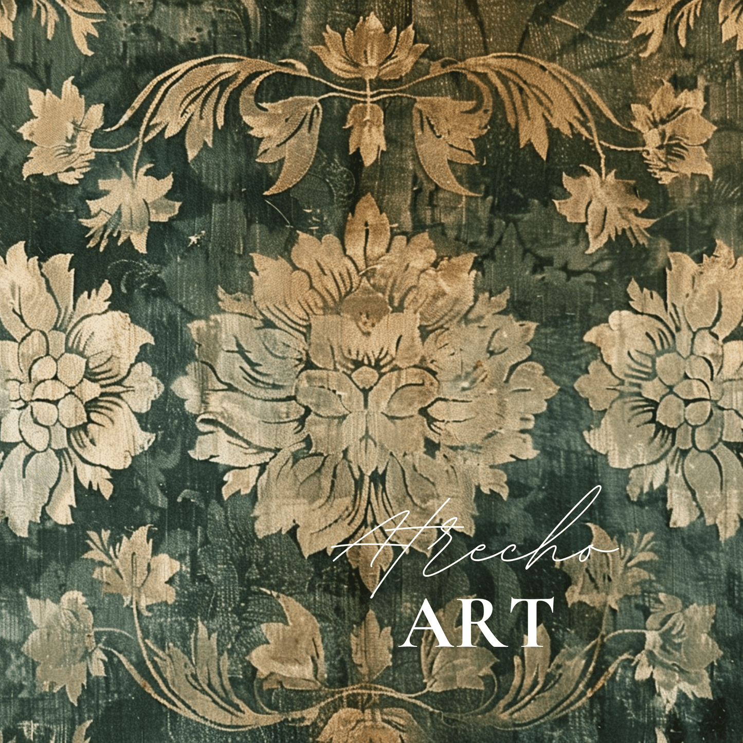 TEXTILE VERT FONCÉ | Oeuvre imprimée | TE34