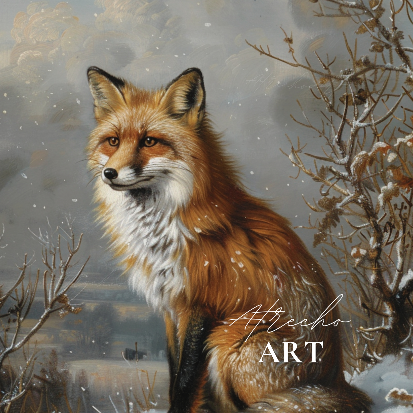 WINTER FOX | Printed Artwork | AN90