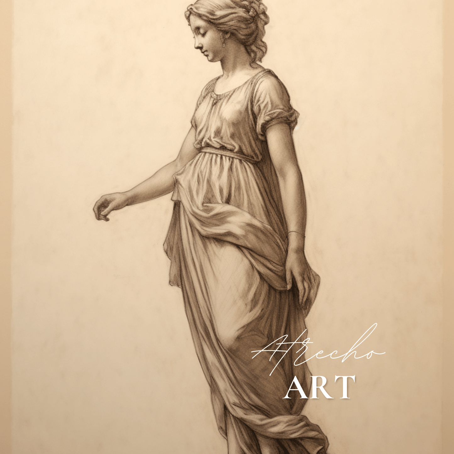 FEMALE STATUE | Printed Artwork | SL31