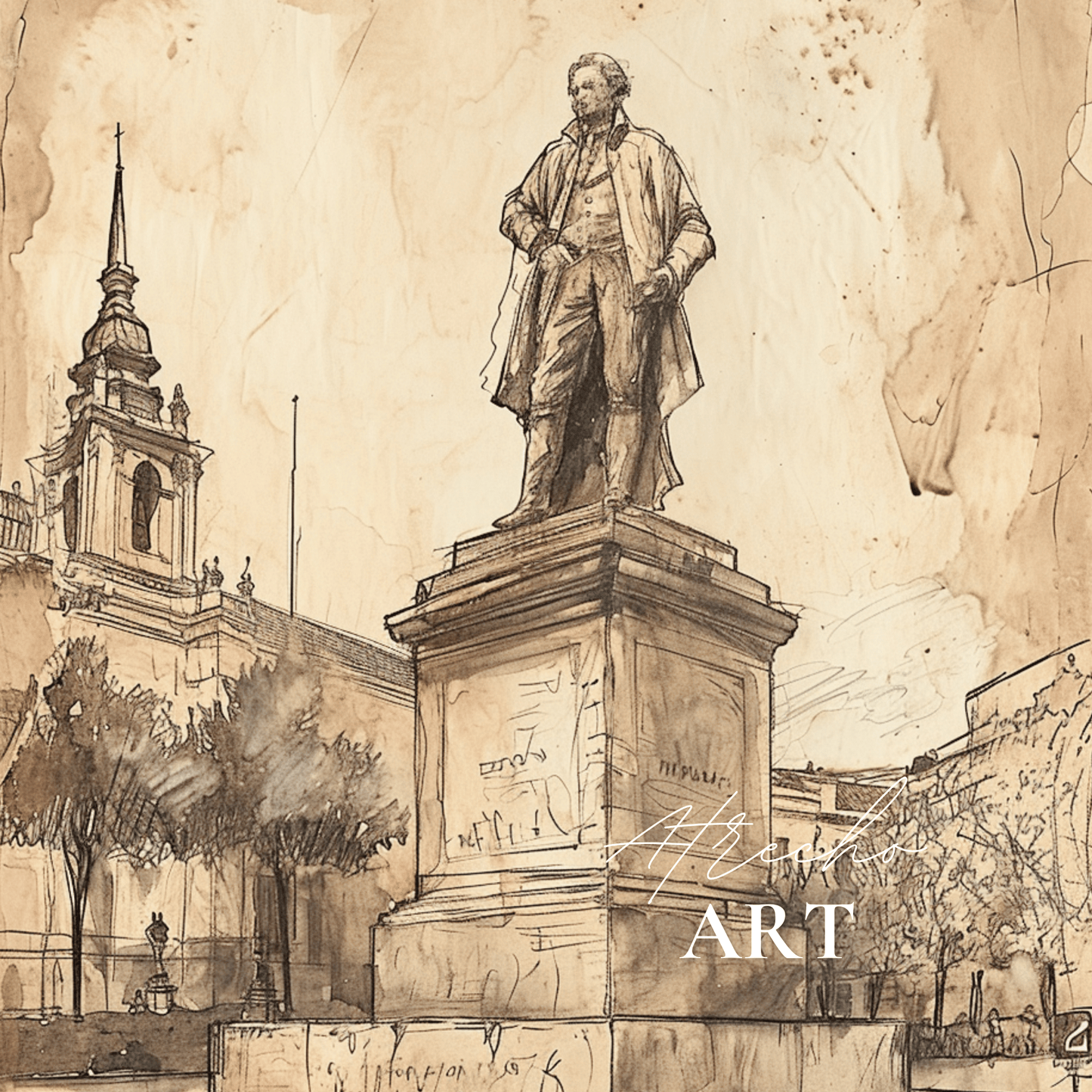 STATUE SKETCH | Printed Artwork | AR14