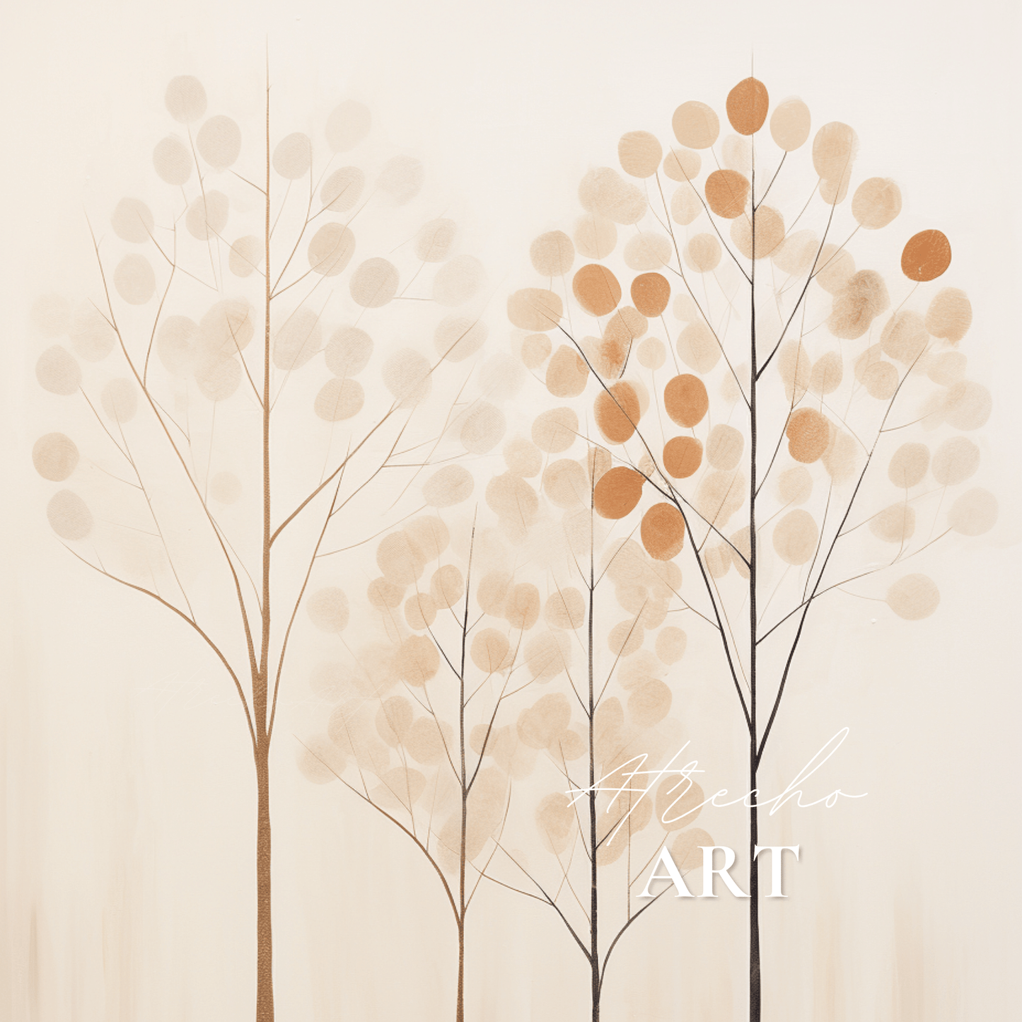 NEUTRAL TREES | Printed Artwork | AB26