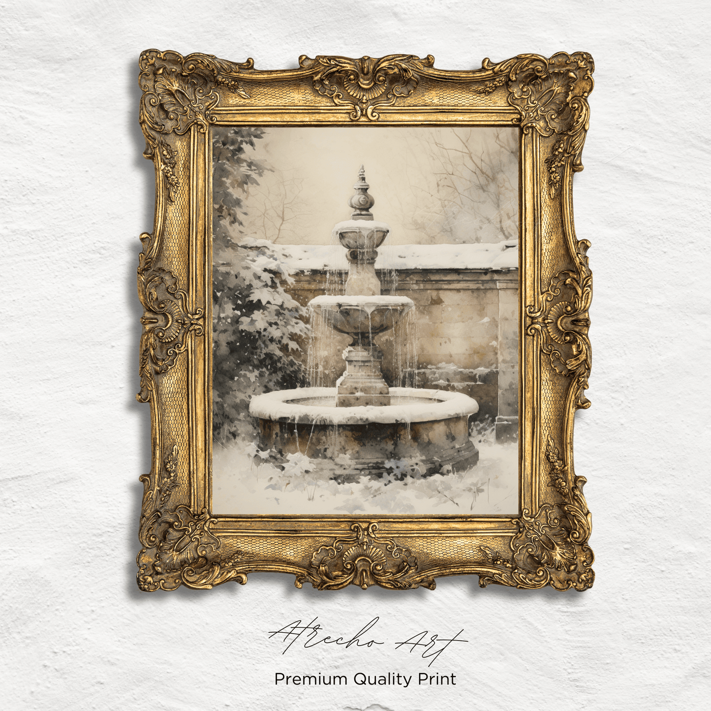 FONTAINE D'HIVER | Oeuvre imprimée | AR38