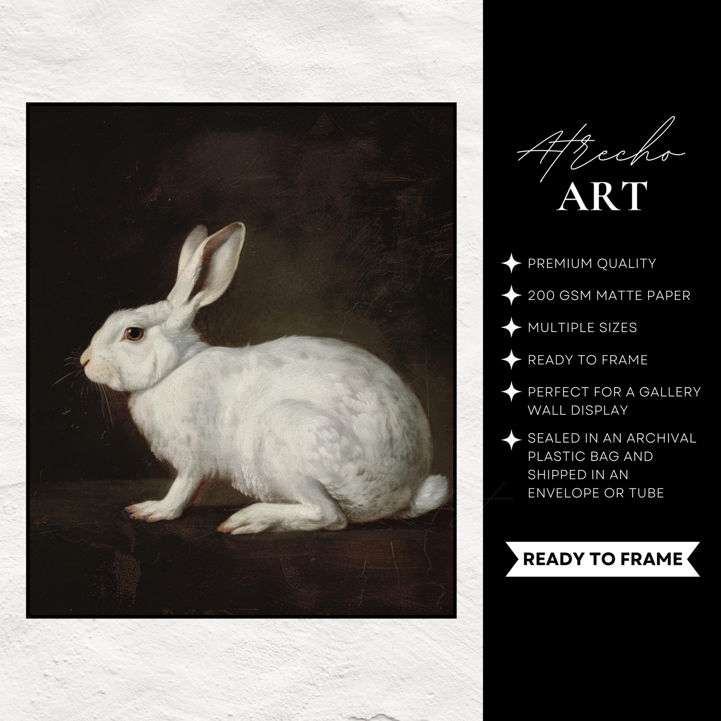 WHITE RABBIT | Printed Artwork | AN88