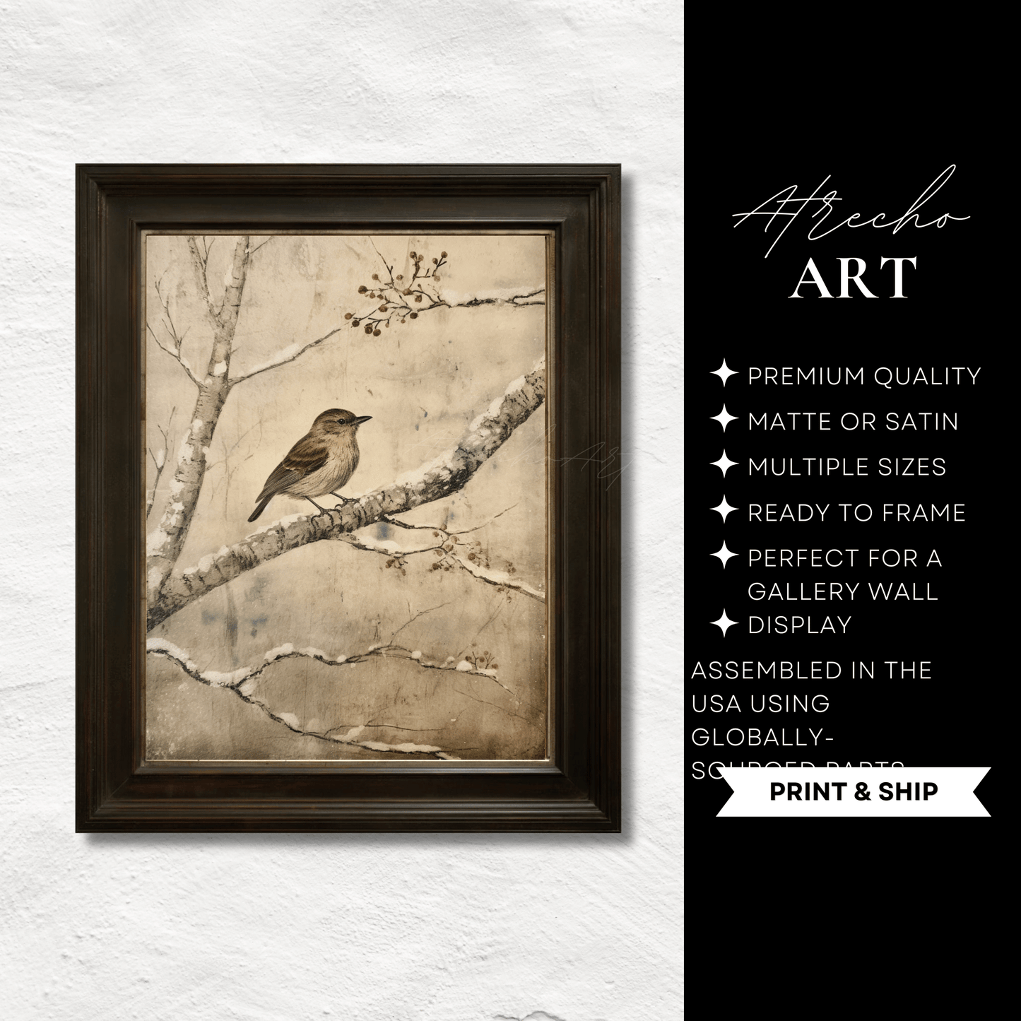 WINTER BIRD | Printed Artwork | AN66