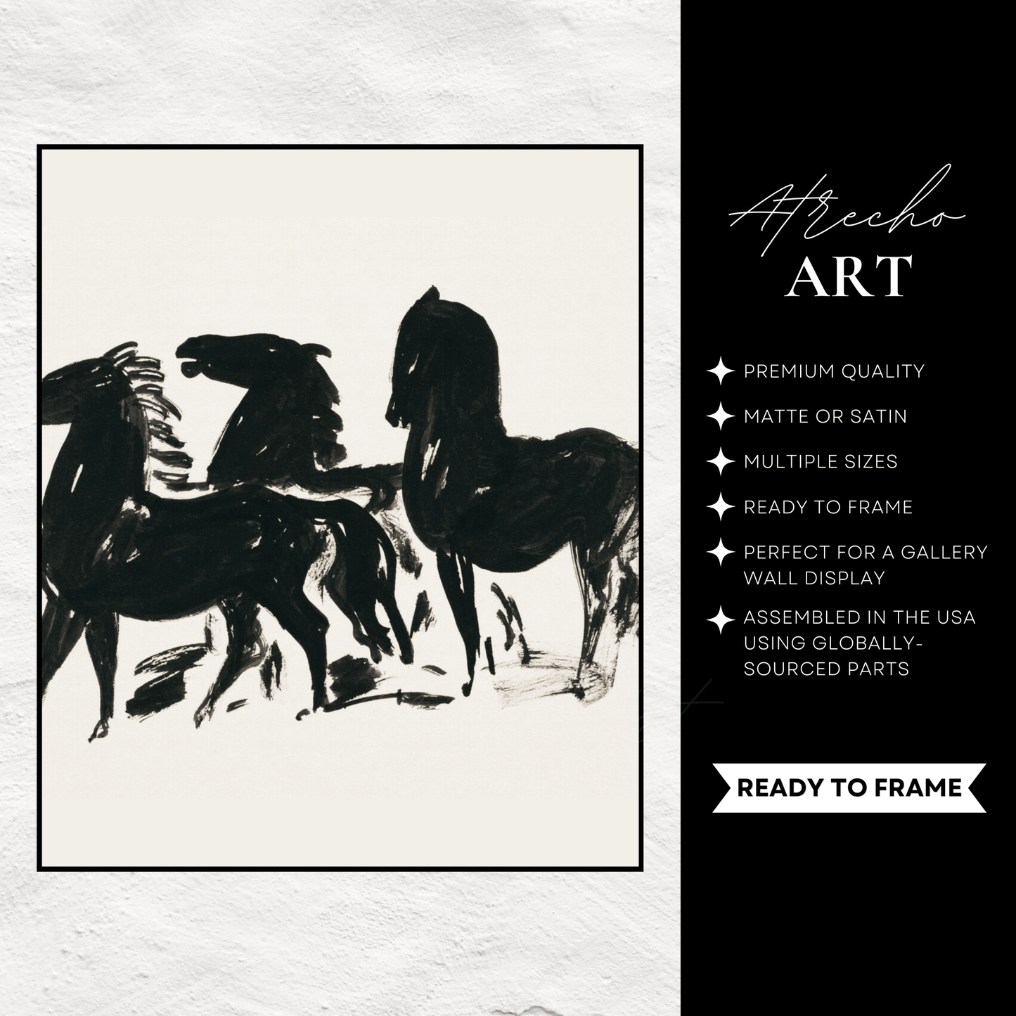 ABSTRACT HORSES | Printed Artwork | AB09