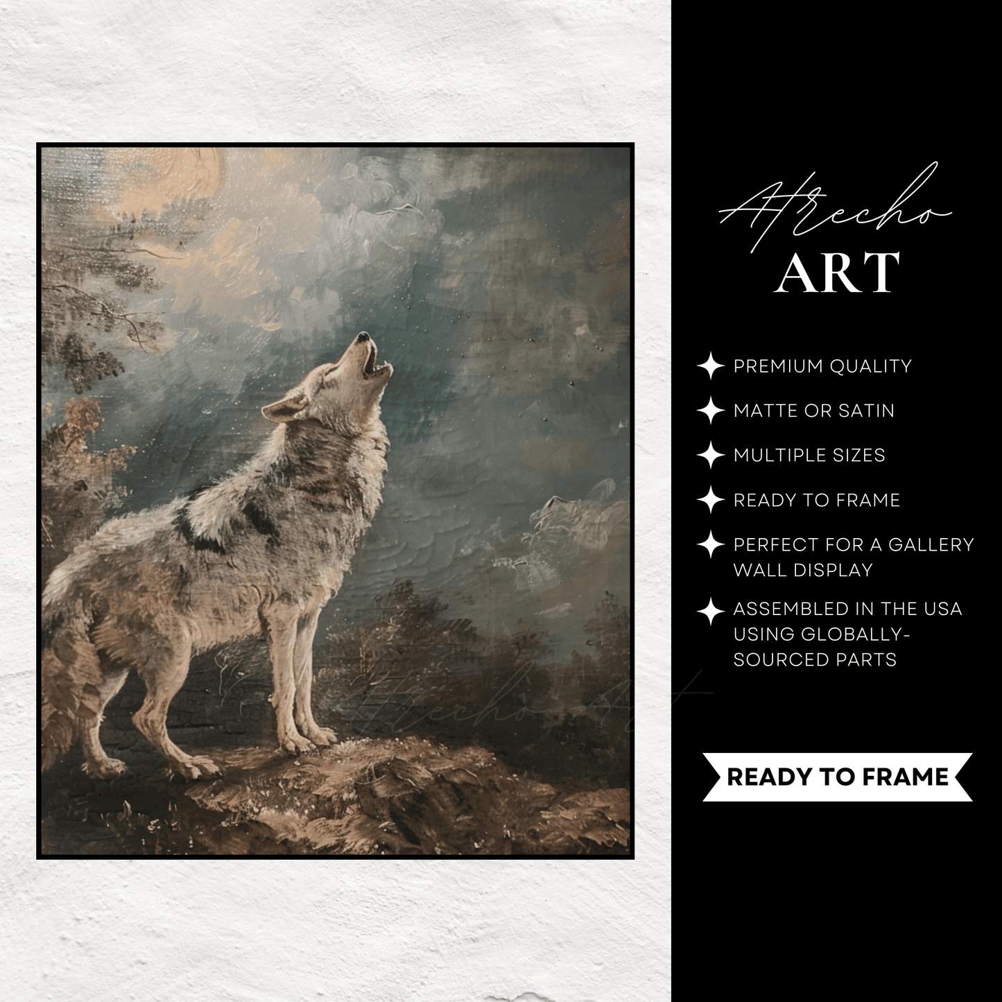 HOWLING WOLF | Printed Artwork | AN86