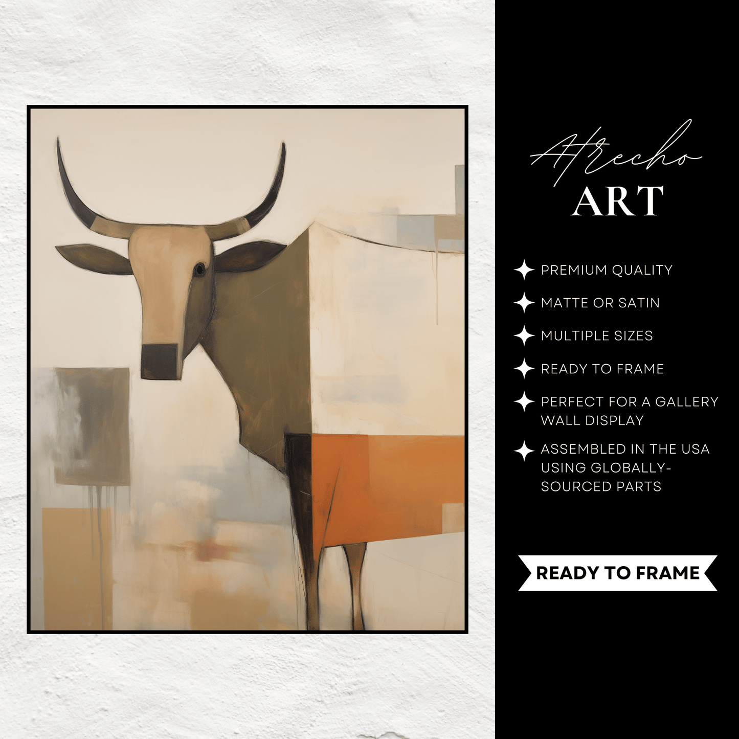 ABSTRACT BULL | Printed Artwork | AB22