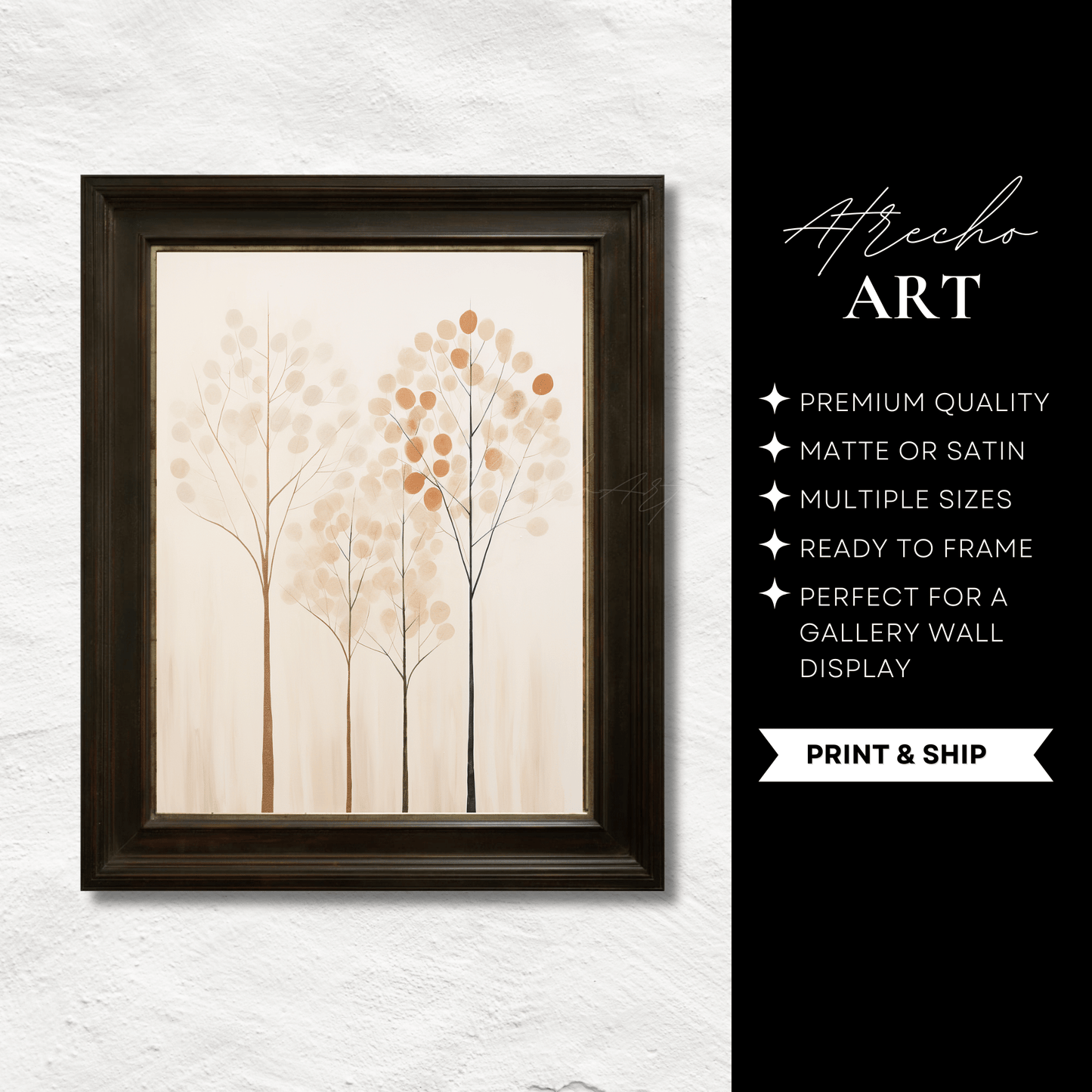 NEUTRAL TREES | Printed Artwork | AB26