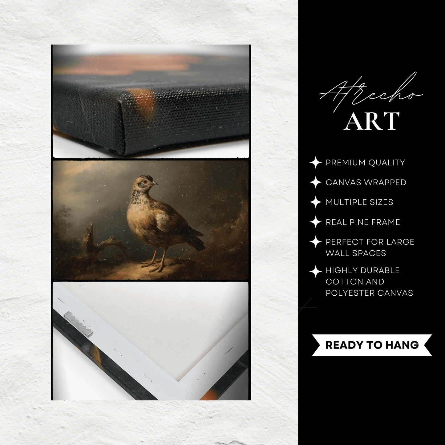 QUAIL | Matte Canvas Artwork | AN81