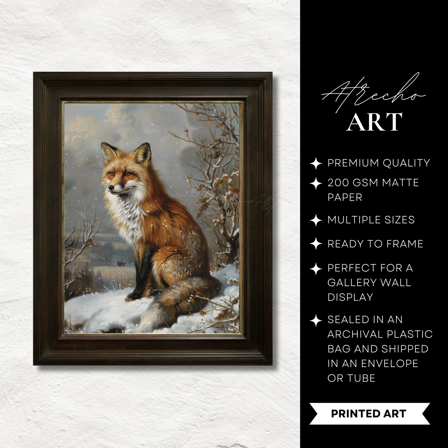 WINTER FOX | Printed Artwork | AN90