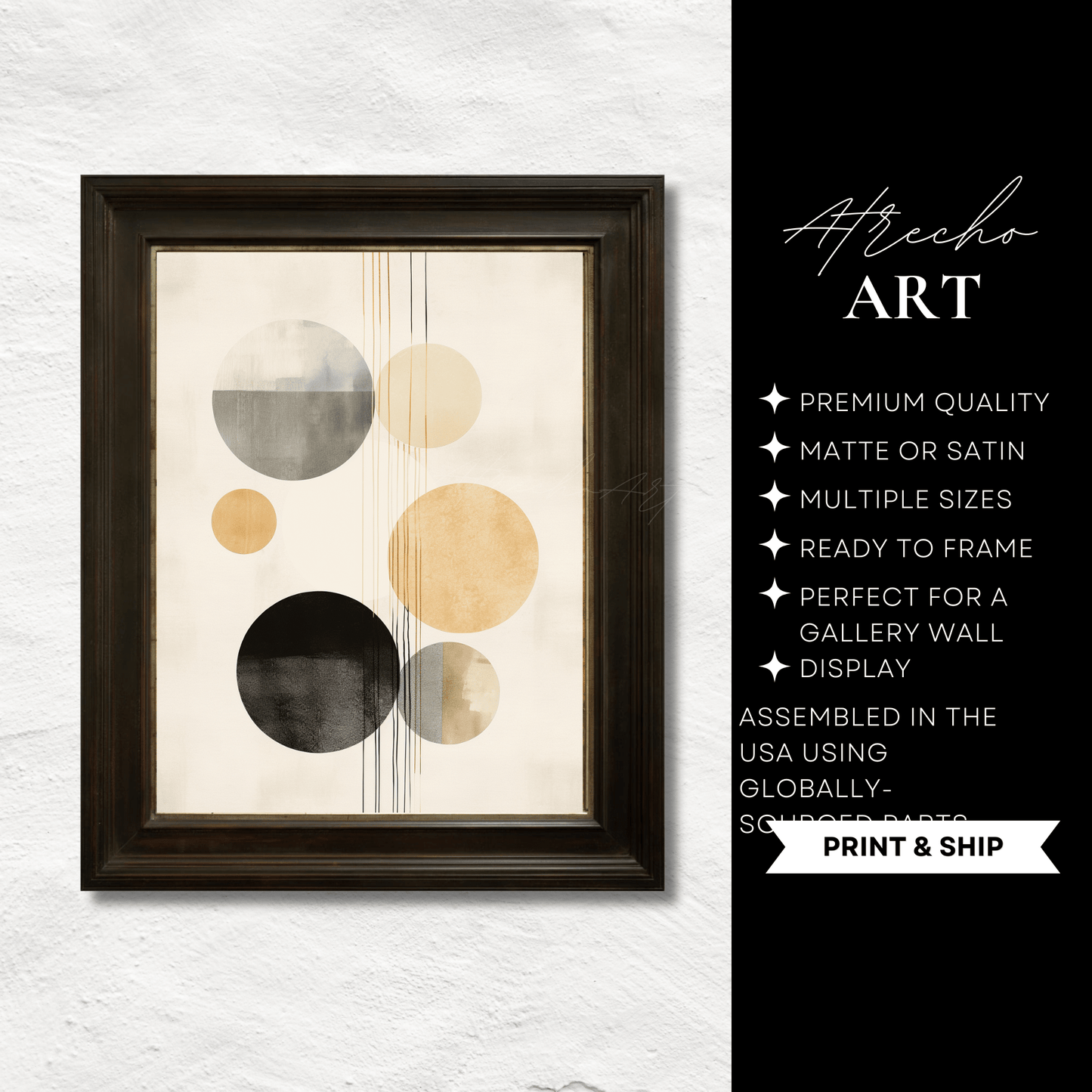 NEUTRAL CIRCLES | Printed Artwork | AB24