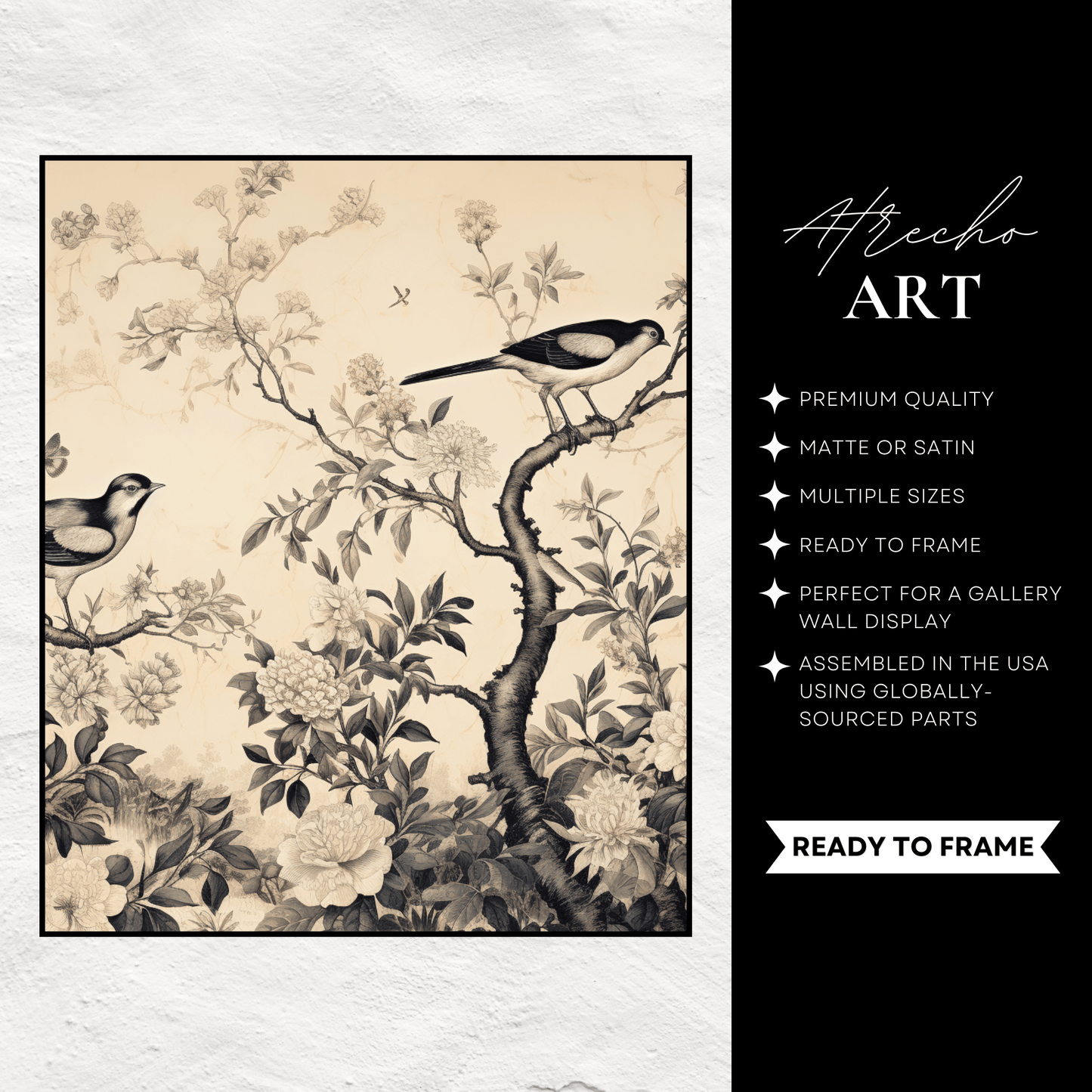 BIRDS TEXTILE | Printed Artwork | TE07