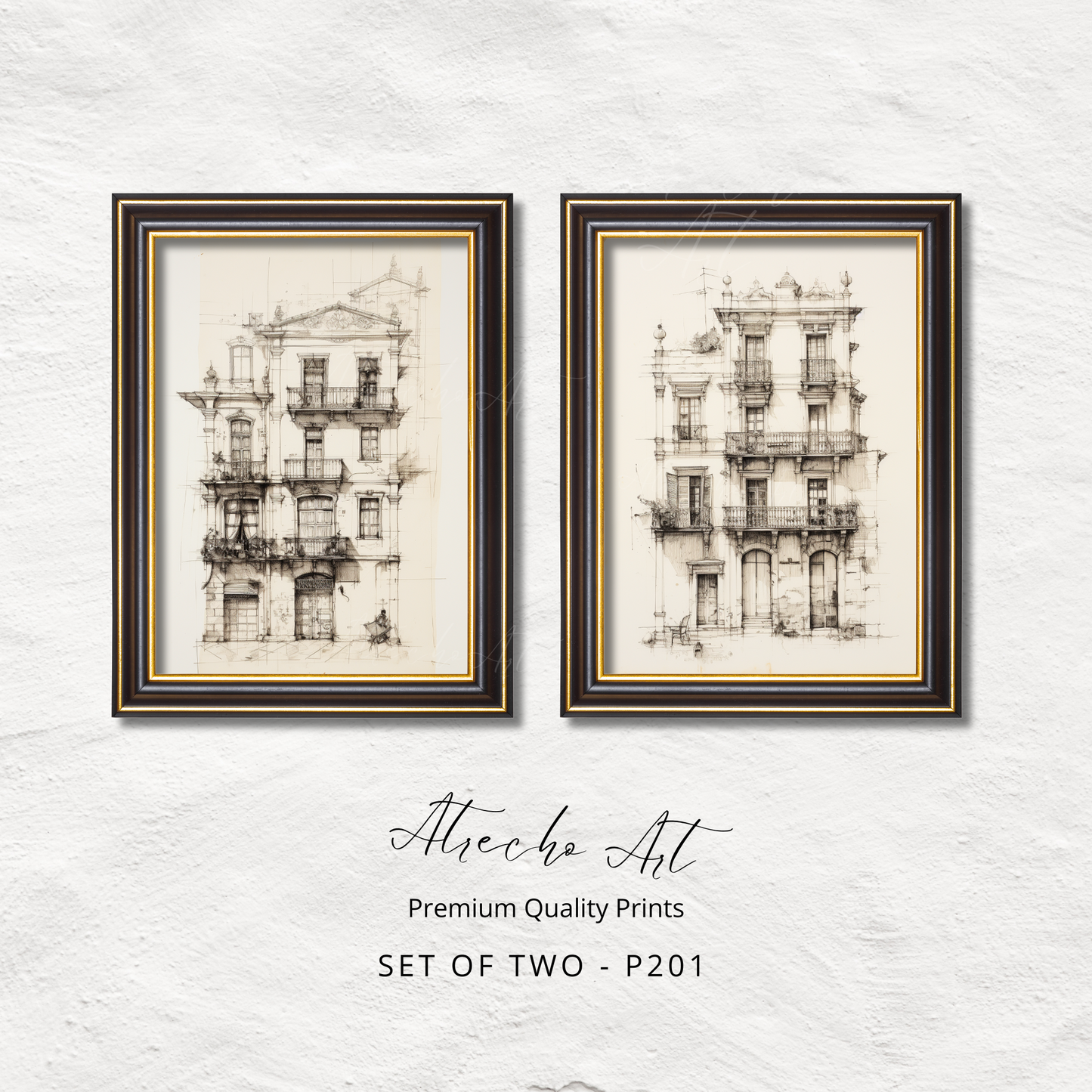 SET OF TWO Prints | P201 | Facades