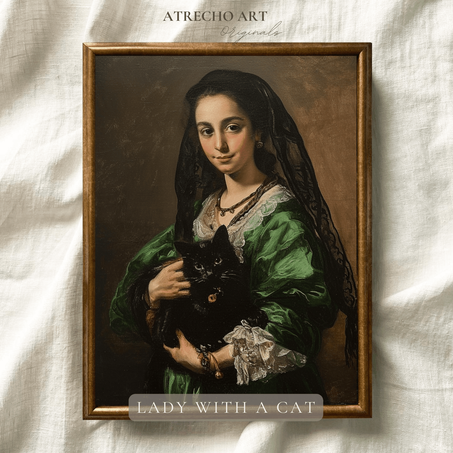 LADY WITH A CAT | Printed Artwork | PE89