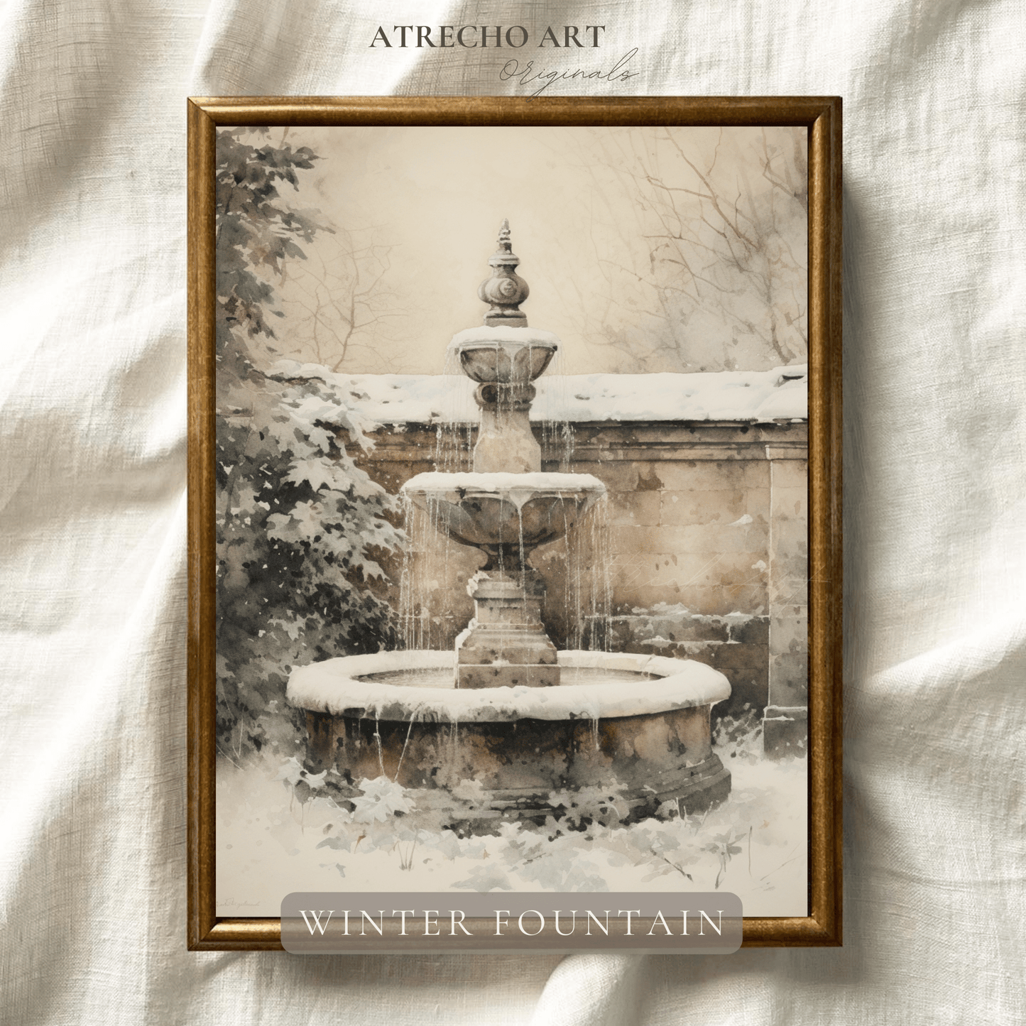 FONTAINE D'HIVER | Oeuvre imprimée | AR38