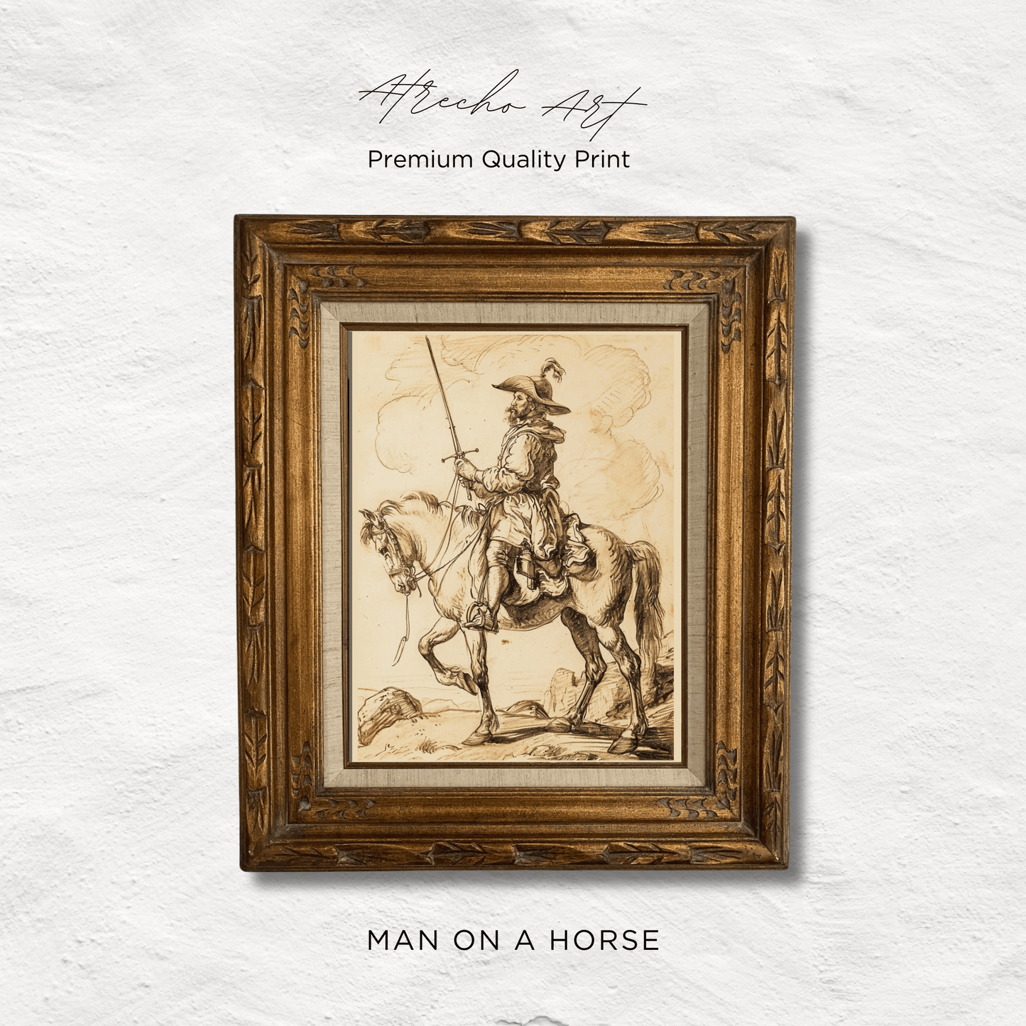 MAN ON A HORSE | Printed Artwork | PE88