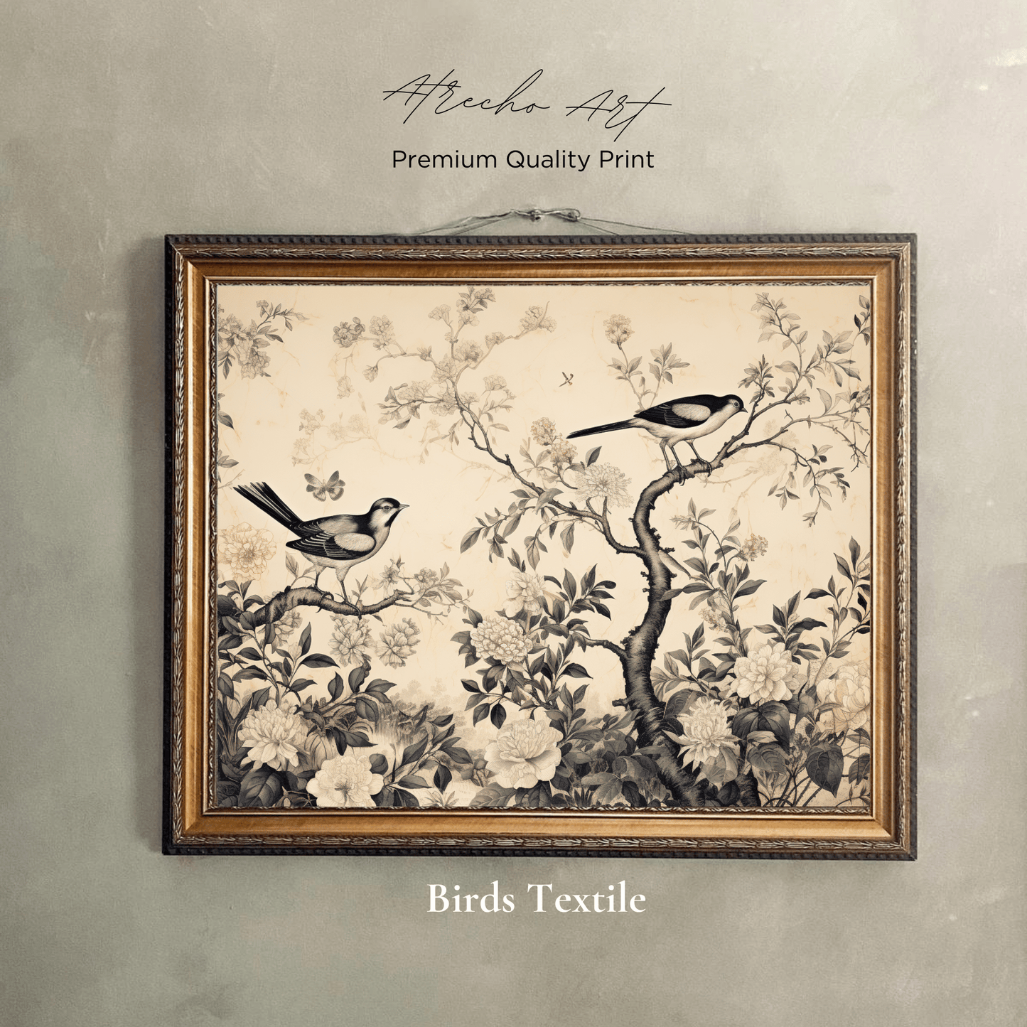 BIRDS TEXTILE | Printed Artwork | TE07