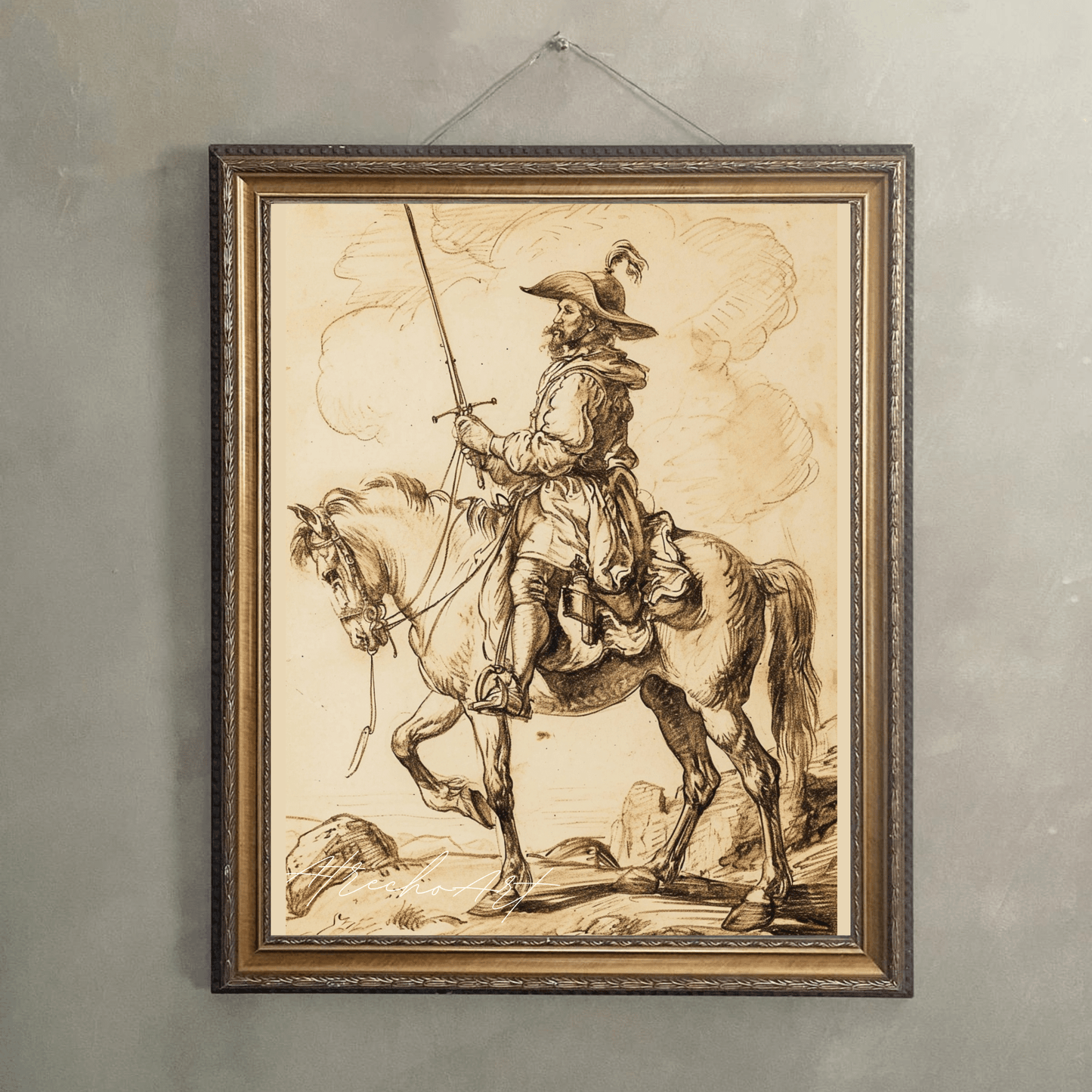 MAN ON A HORSE | Printed Artwork | PE88