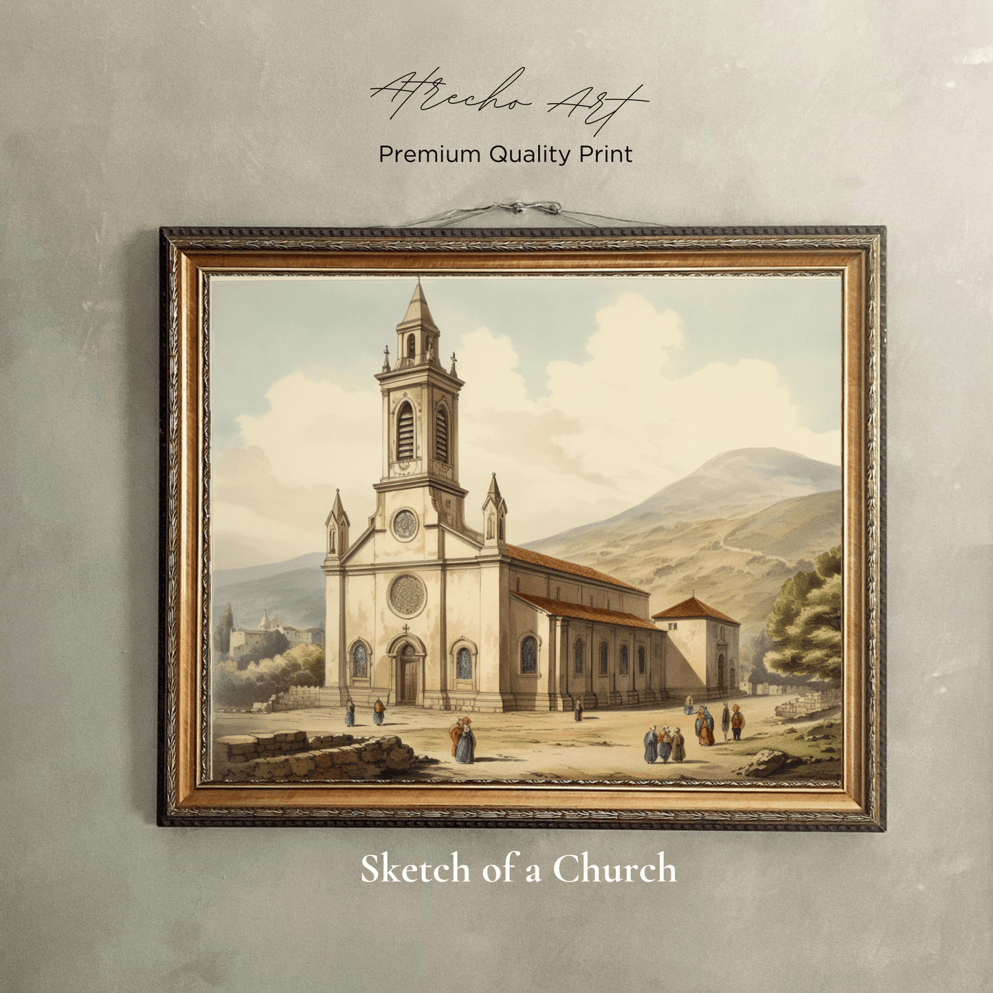 CHURCH SKETCH | Printed Artwork | RE23