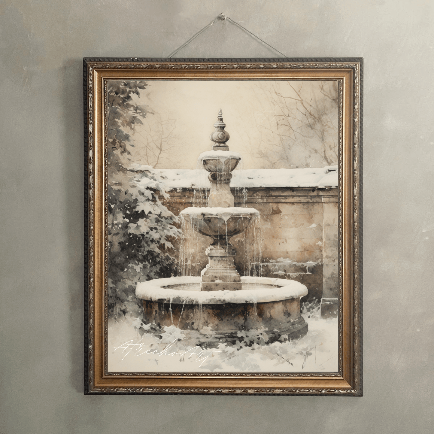 FONTAINE D'HIVER | Oeuvre imprimée | AR38