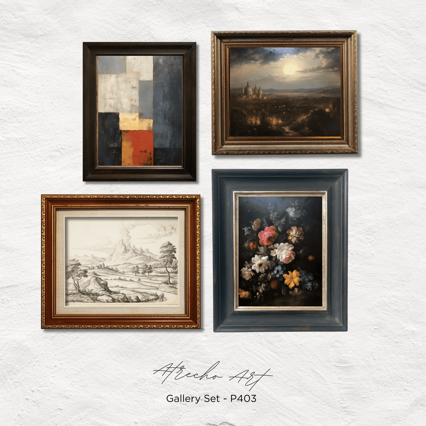 SET OF FOUR Prints | P403 | Eclectic Collection