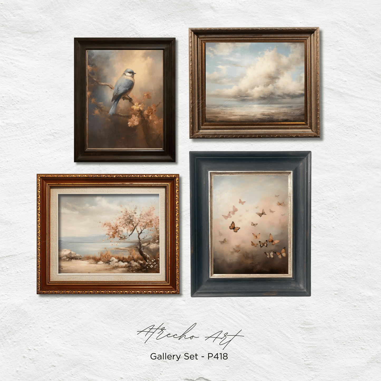 SET OF FOUR Prints | P418 | Coquette Collection