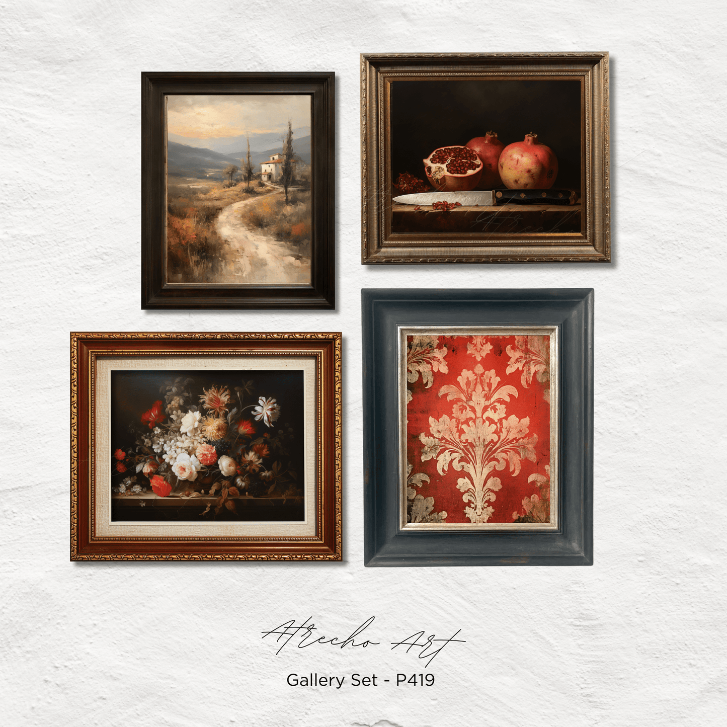 SET OF FOUR Prints | P419 | Scarlet Collection