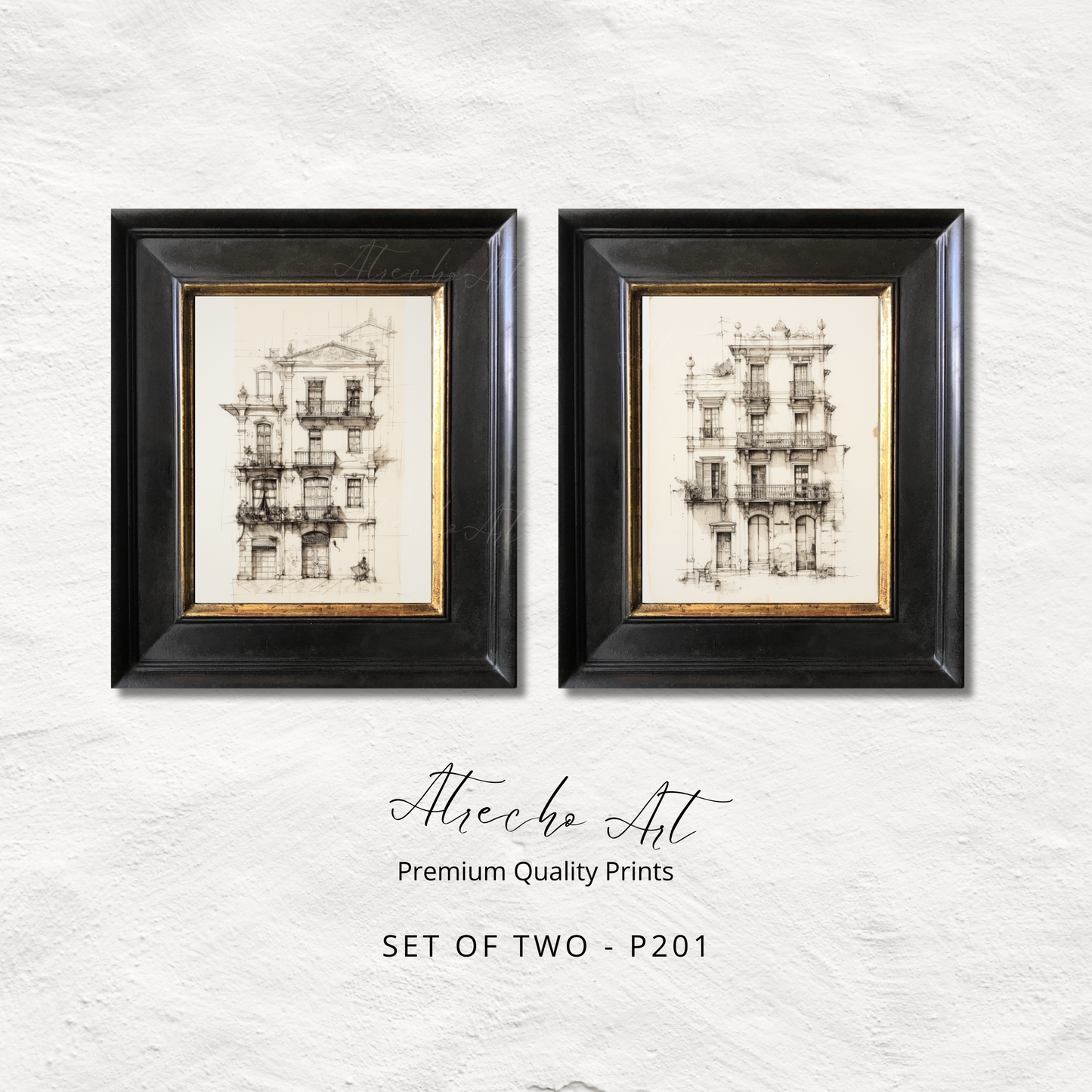 SET OF TWO Prints | P201 | Facades